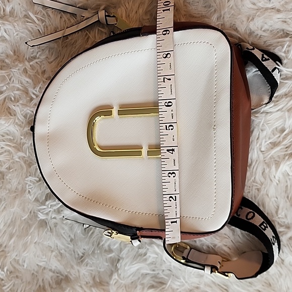 Marc Jacobs White and Black Logo Strap Mini Backpack - Picture 4 of 12
